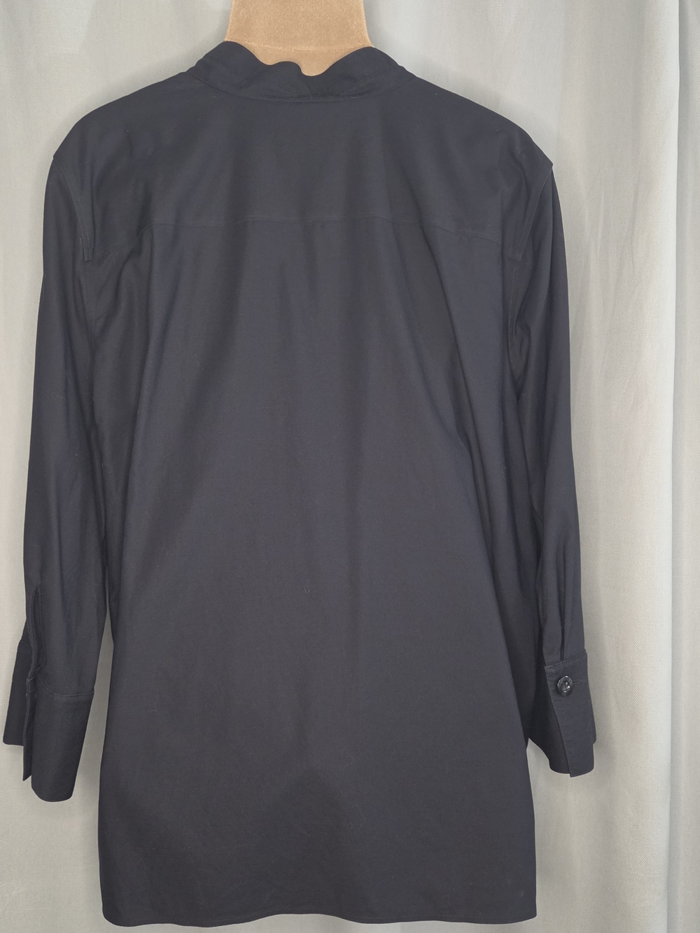 Chicos Women's Black & White Zebra-Panel V-Neck Long Sleeve Blouse Size 18 - Picture 2 of 7